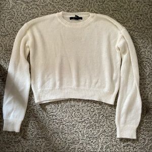 Off-White Cropped Sweater